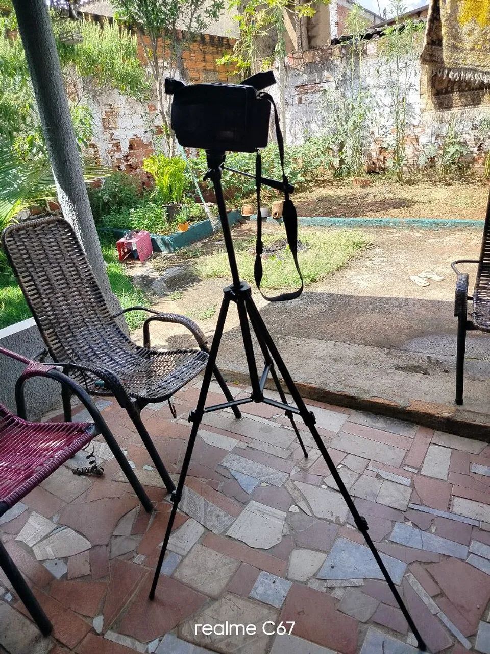 Filmadora Panasonic vintage com tripé  - Foto 4