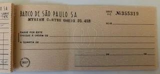 cheques de bancos antigos