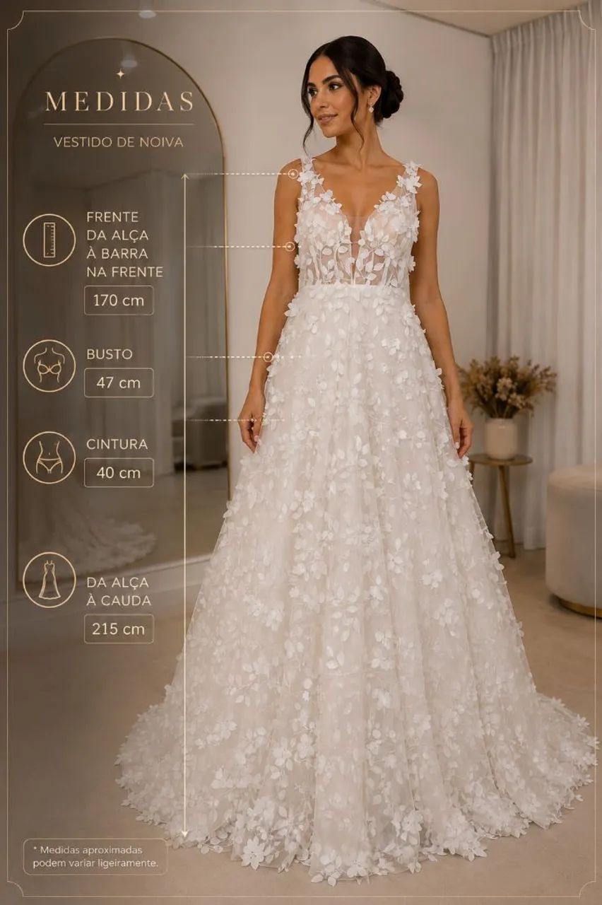 Vestido de noiva, romântico 