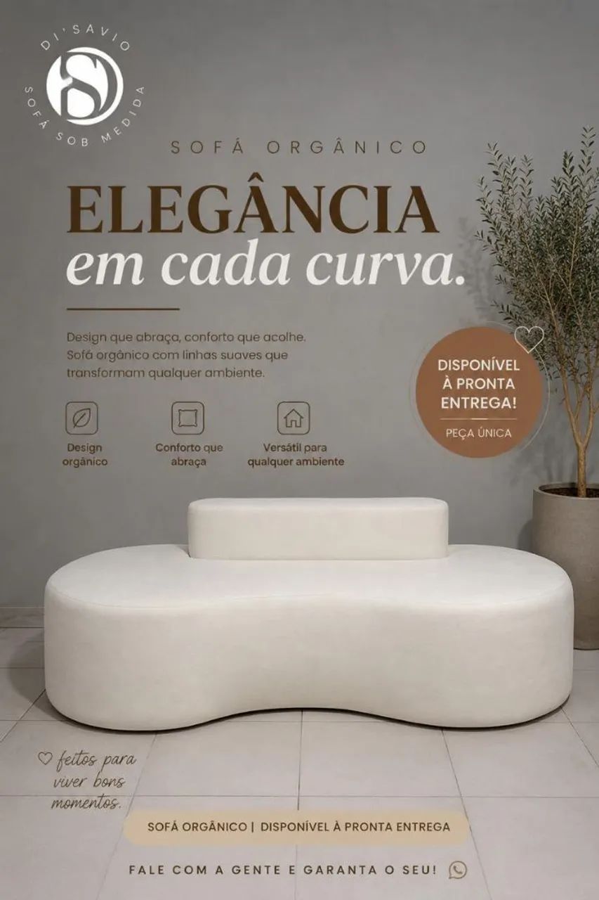 Sofá orgânico novo  - Foto 4