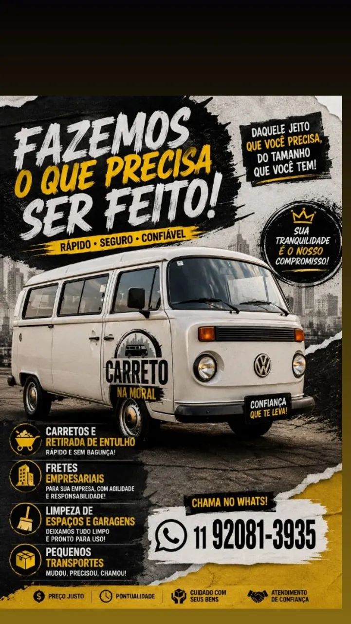 Fretes, transportes,mudanças,entre outros 