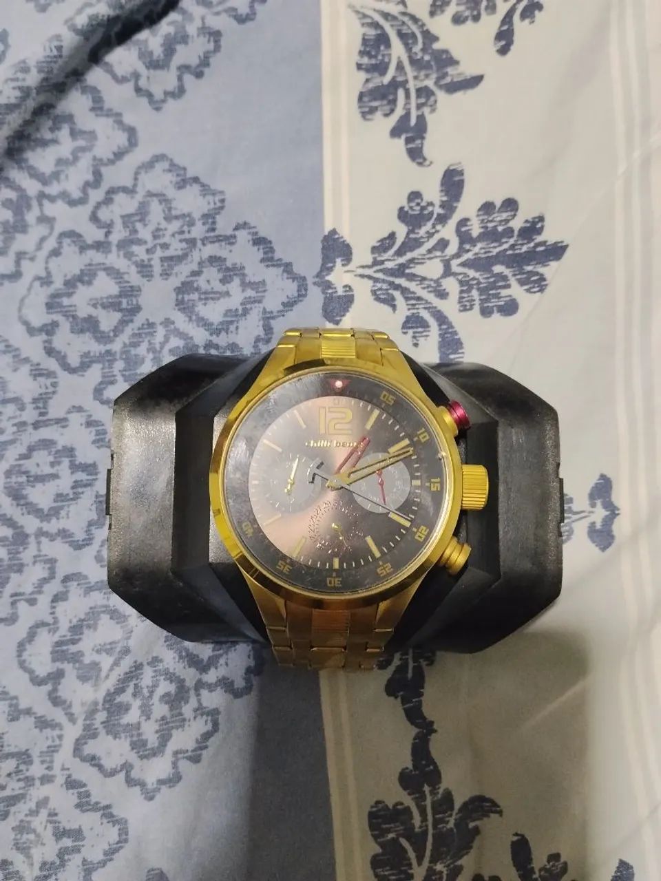 Relógio Masculino Dourado Estilo Premium - Excelente Estado - Foto 5