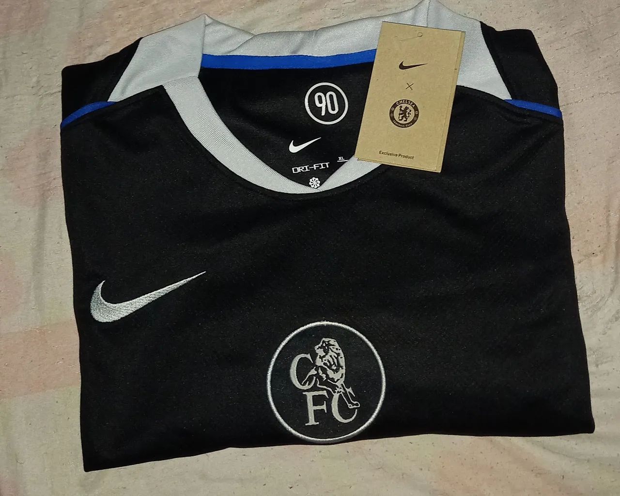 Camisa do Chelsea preta total 90 - Foto 3