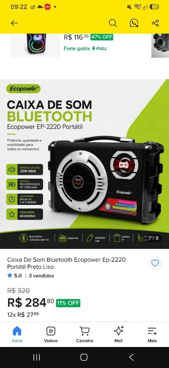 CAIXA DE SOM BLUETOOTH - Foto 2