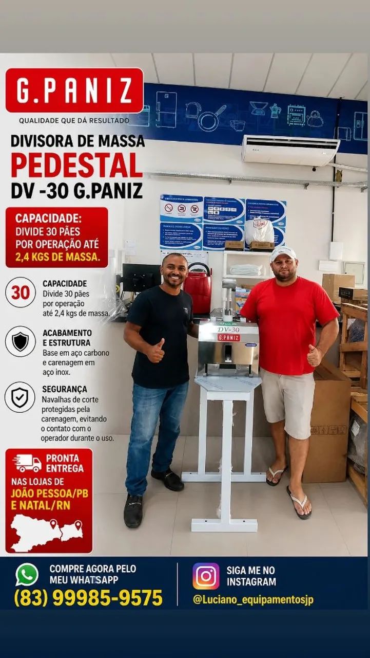 DIVISORA DE PÃO PEDESTAL 30 UNIDS G.PANIZ 