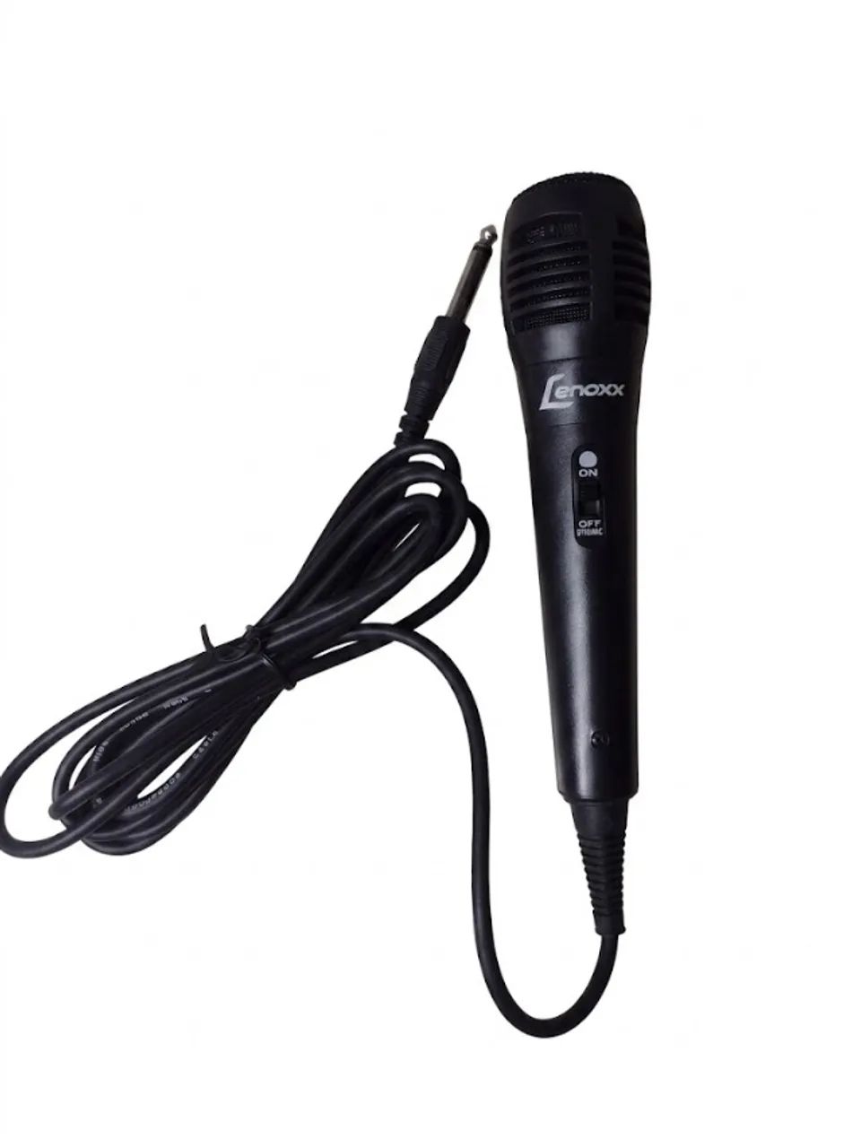 Microfone Lenoxx Dynamic Com Cabo 2 Metros P10 Para Karaokê Caixa De Som + Frete Grátis - Foto 2
