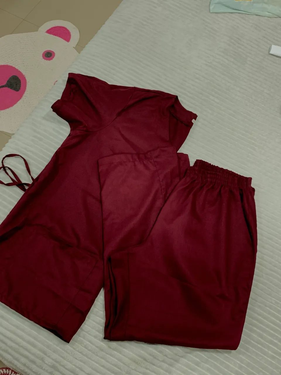 Pijama cirúrgico scrub bordo