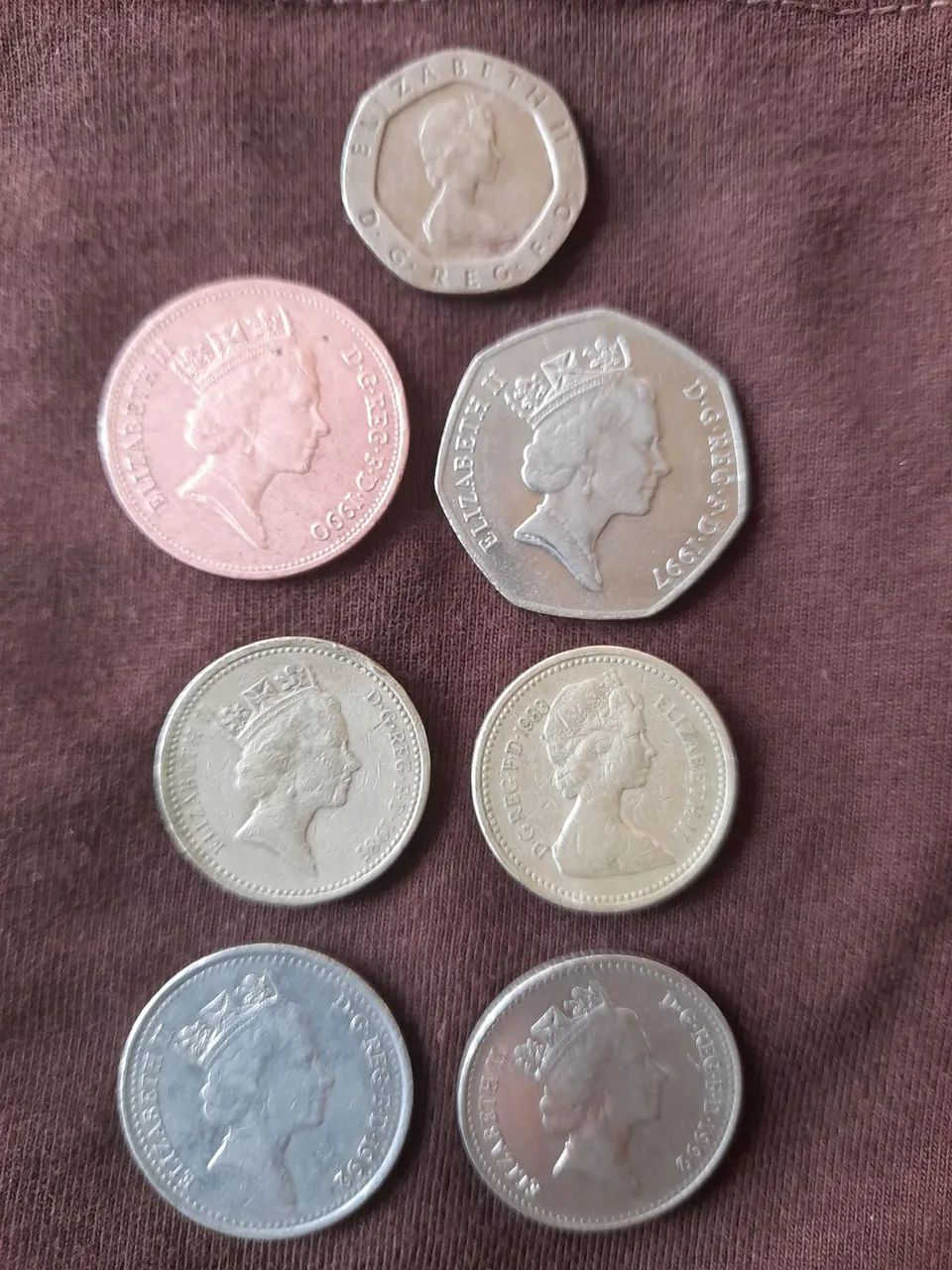 Moedas Antigas ( Rainha Elizabeth) 