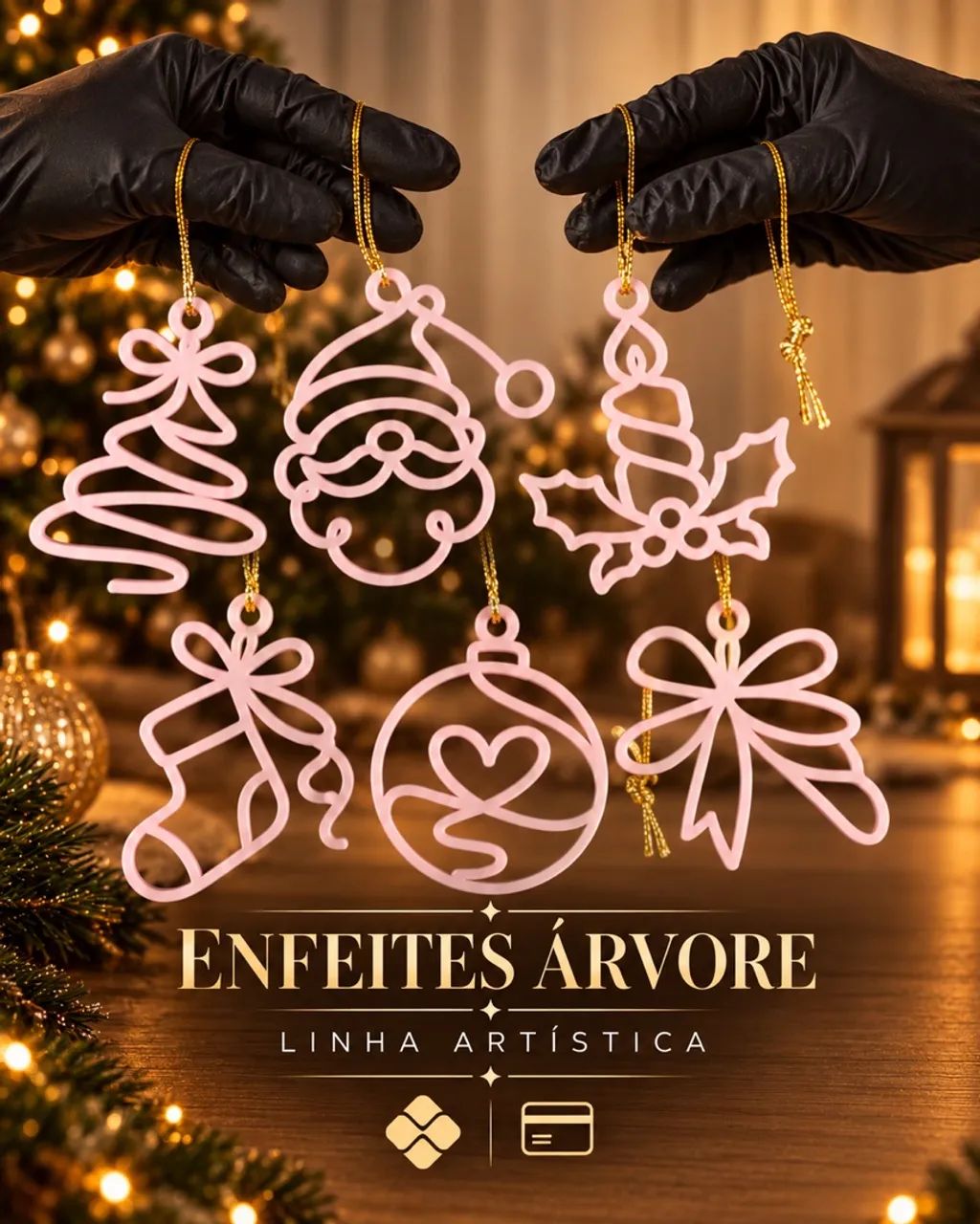 Enfeites de Natal 3d - Foto 3