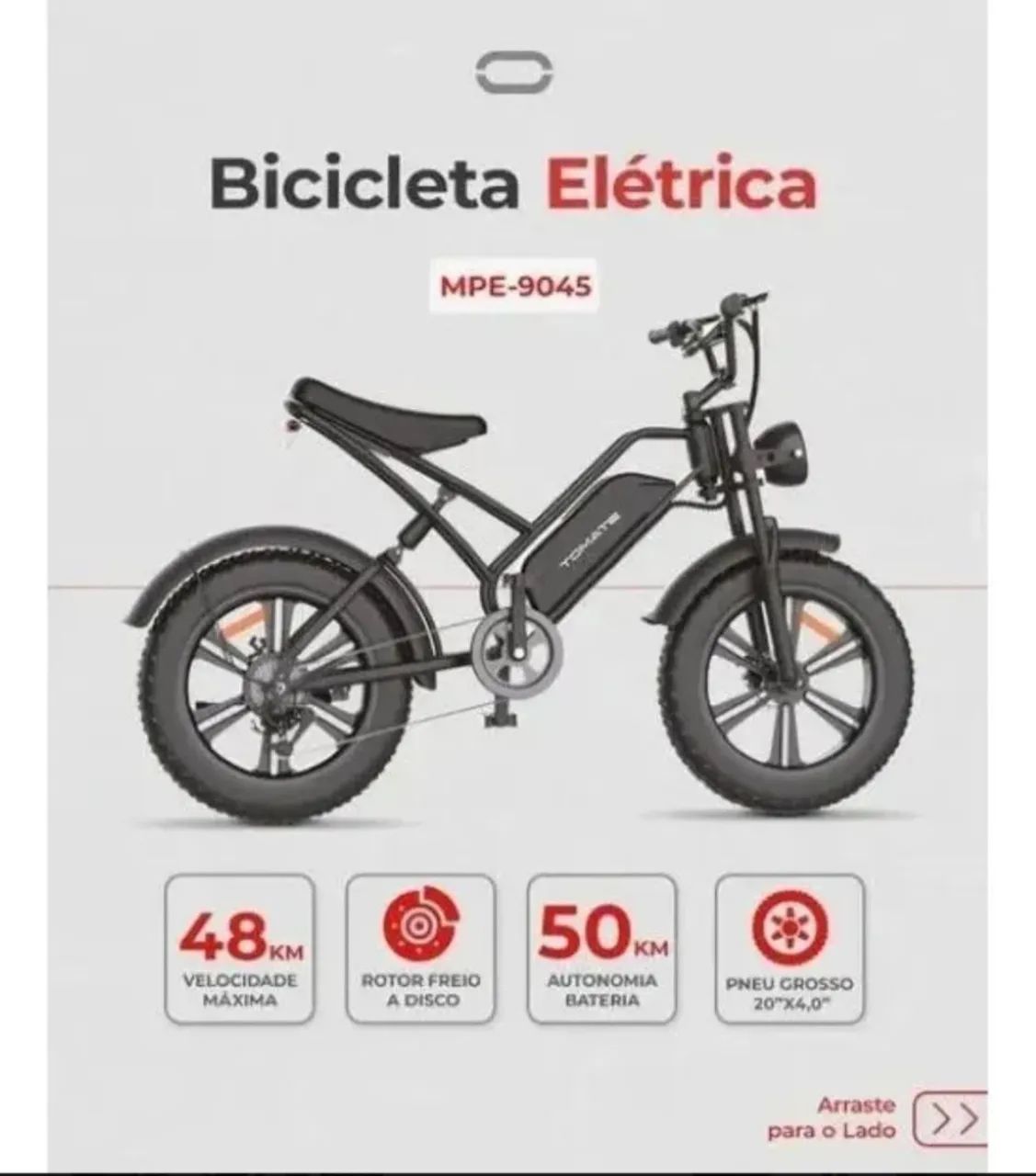 Bicicleta eletrica tomate MPE-9045  - Foto 2