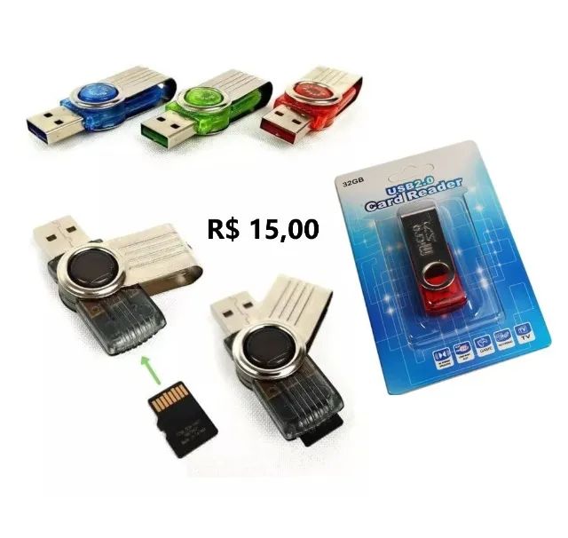 Leitor cartão micro SD para USB 2.0 - Foto 3
