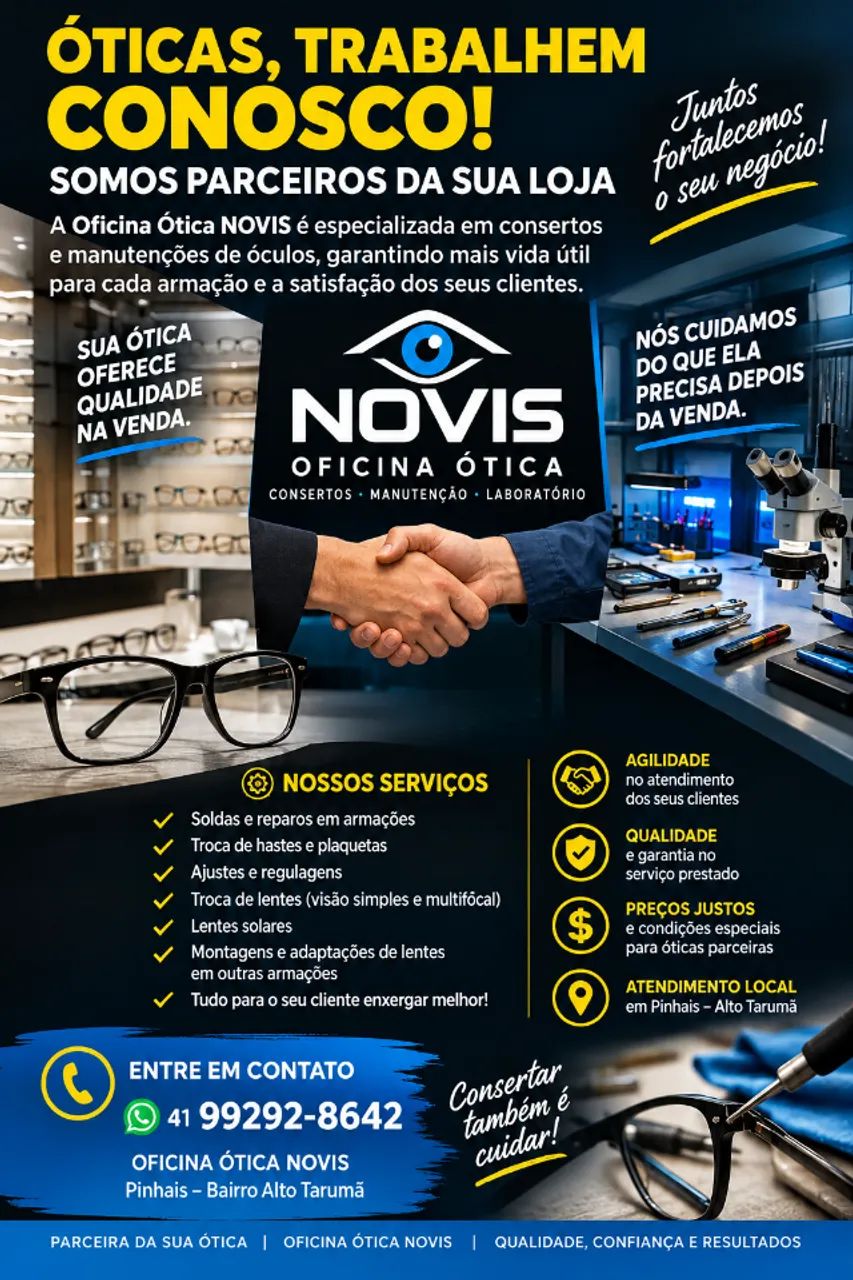atenção óticcas e lojas pequenas