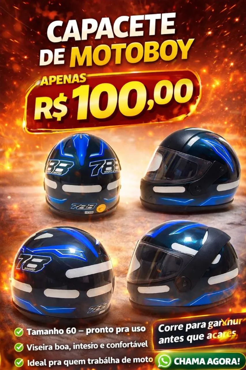 ? CAPACETE TORK SPORT MOTO - TAMANHO 60