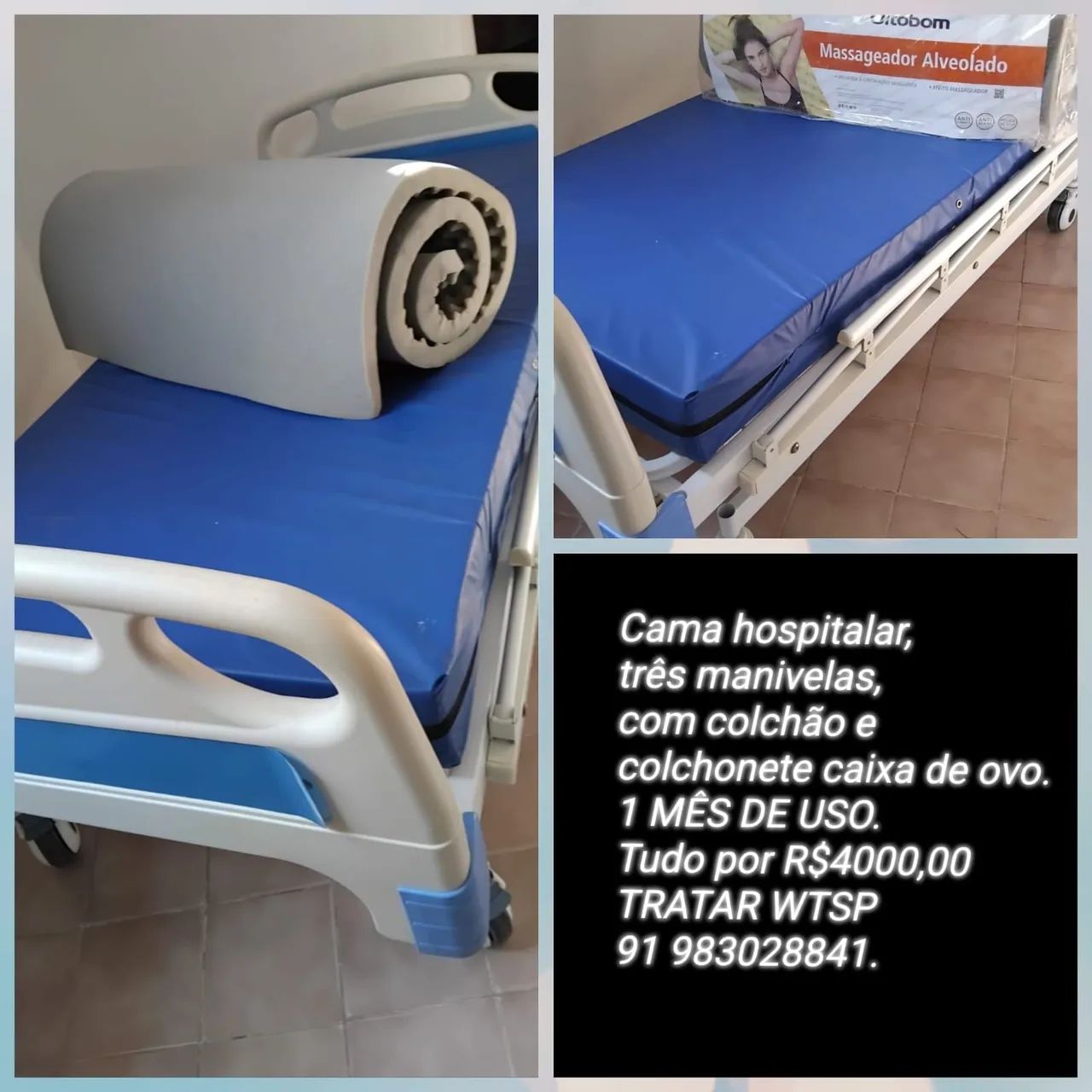 Cama hospitalar manual  - Foto 3