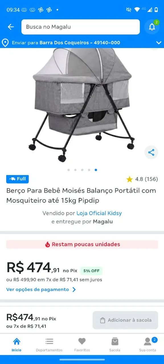 Berço para bebê Moisés portátil, até 15kg 