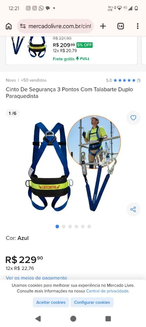 Cinto paraquedista  - Foto 3