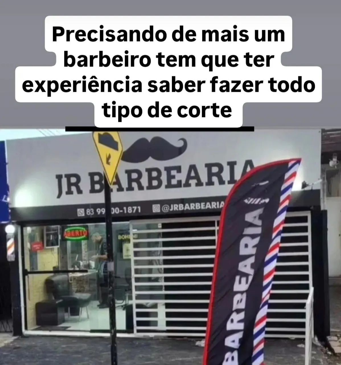 Estamos contratando barbeiro 