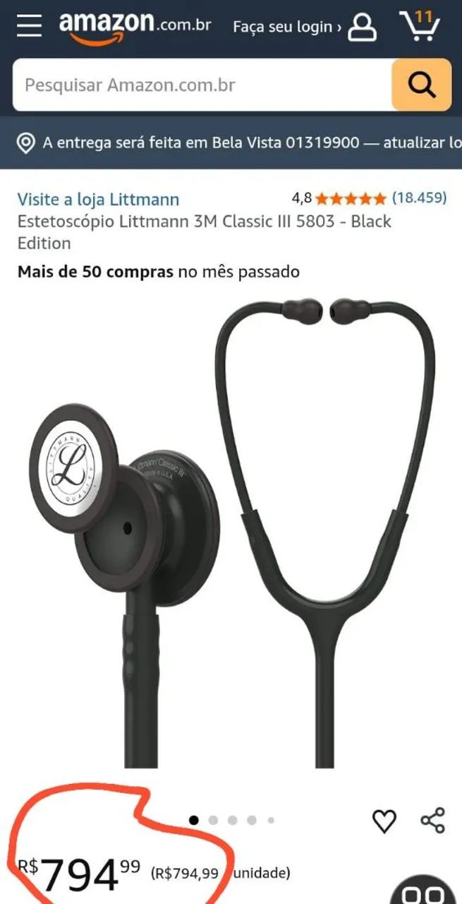 Estetoscópio  NUNCA USADO  - Foto 3