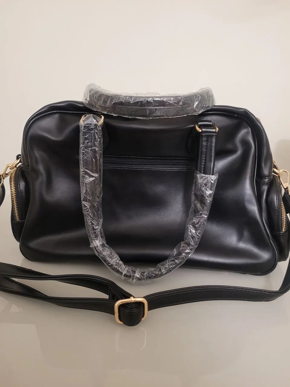 Bolsa de couro preta  - Foto 3
