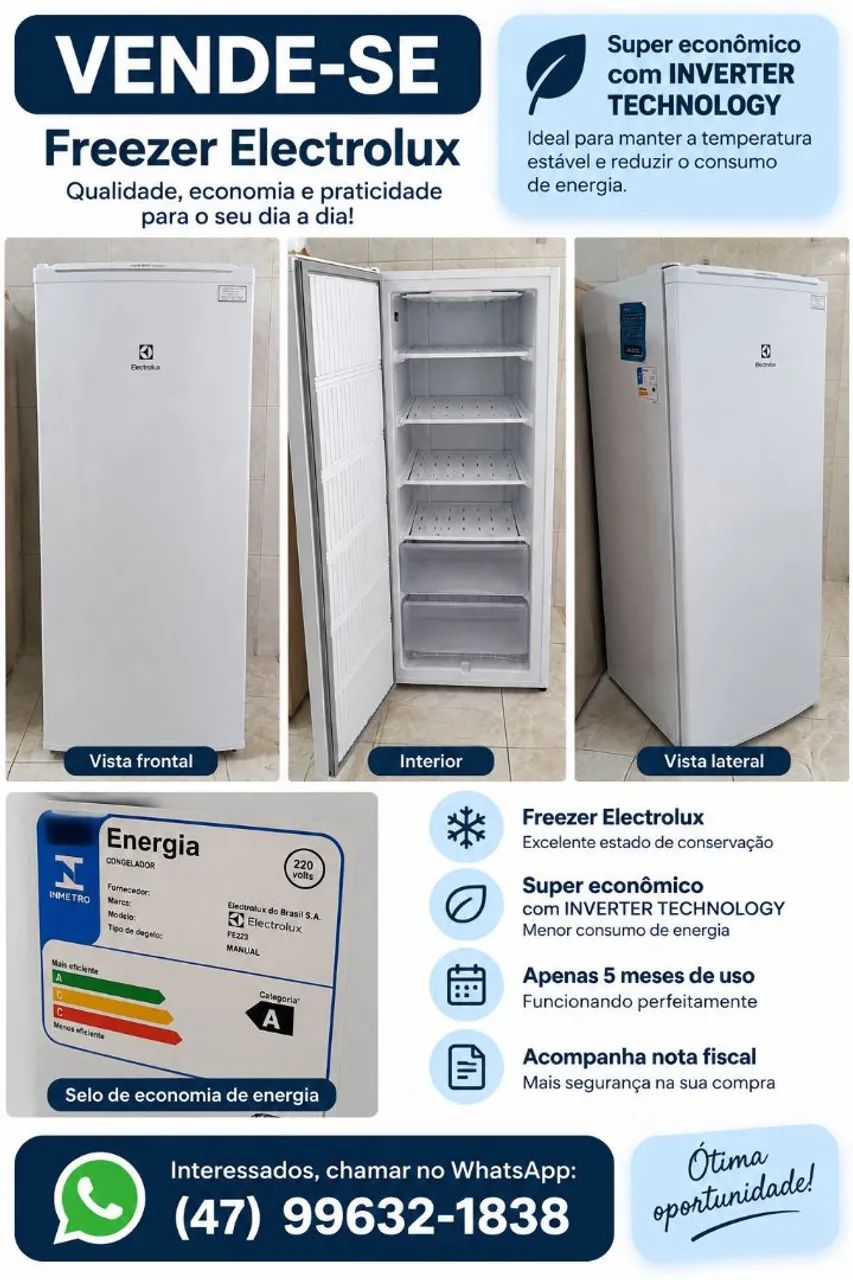 Freezer Electrolux Inverter technology