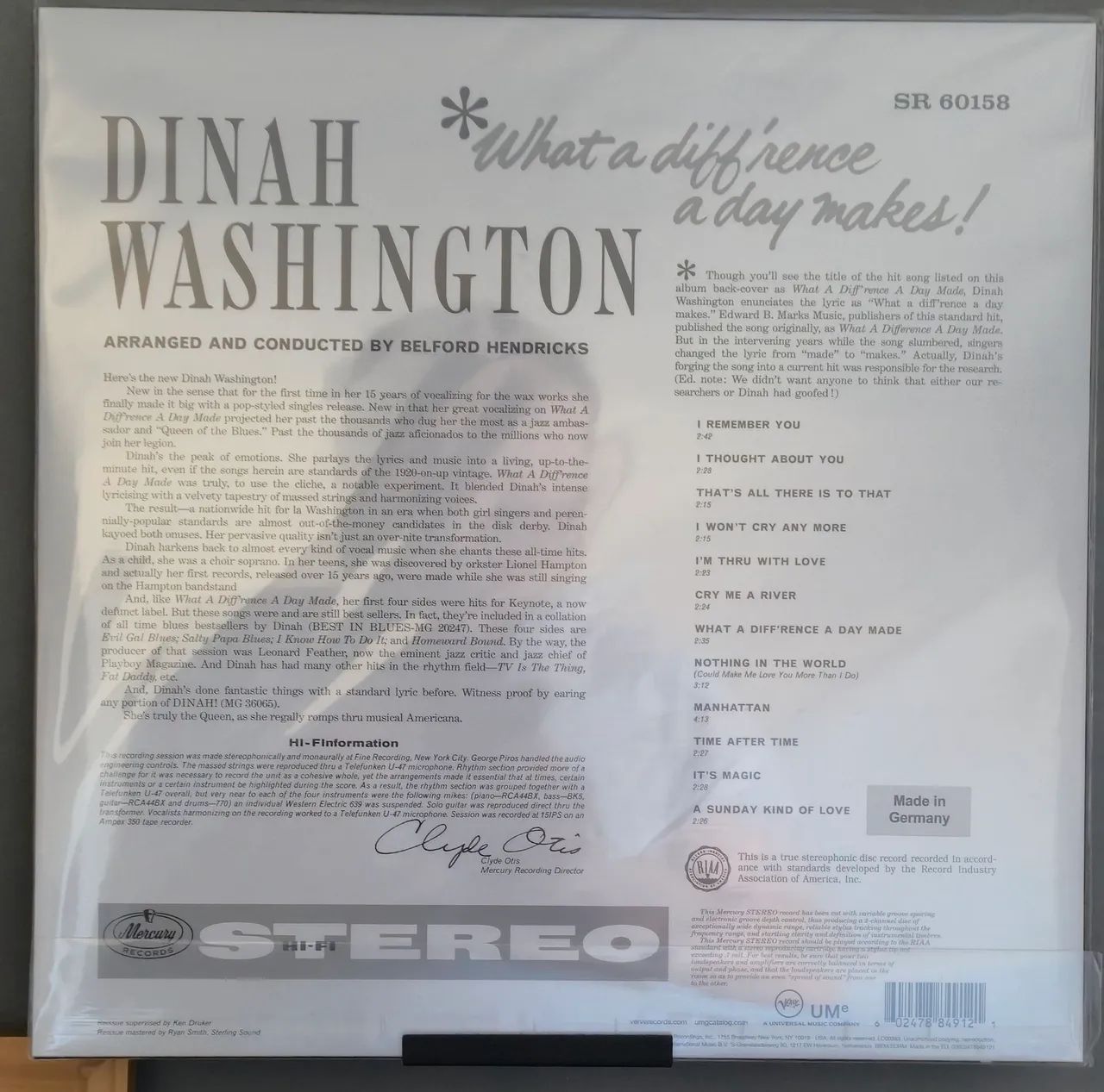 LP Vinil Dinah Washington What A Diff'rence A Day Makes! Importado - Foto 2