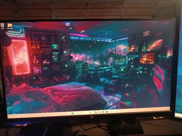 2 MONITORES COM SUPORTE DUPLO - Foto 4