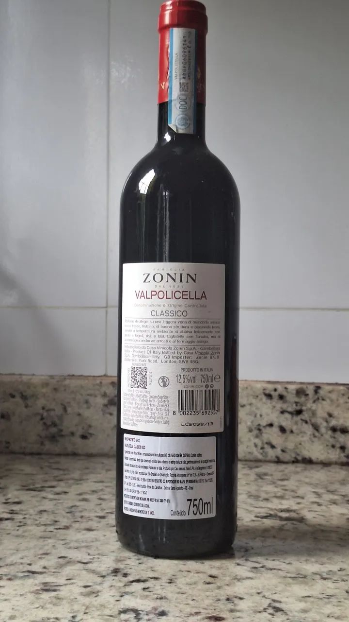Vinho Zonin Valpolicella Clássico  - Foto 3