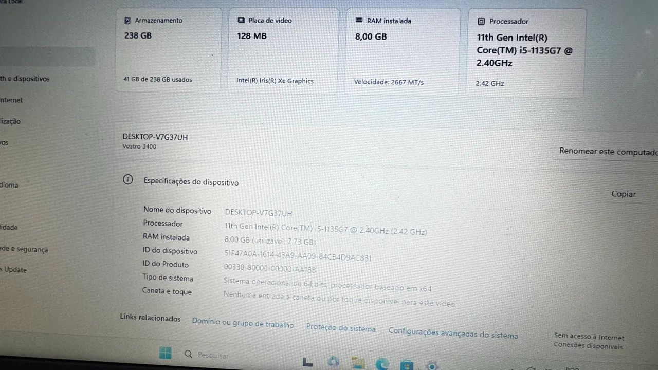 Notebook Dell Vostro 3400 i5 11th ger - Foto 4