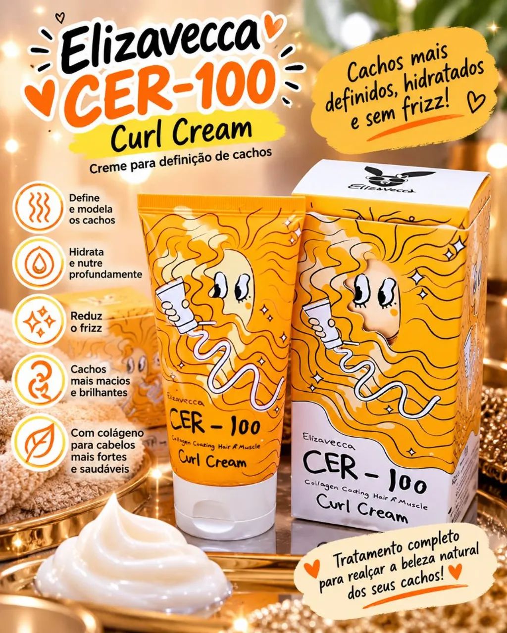 Elizavecca Creme para Cachos