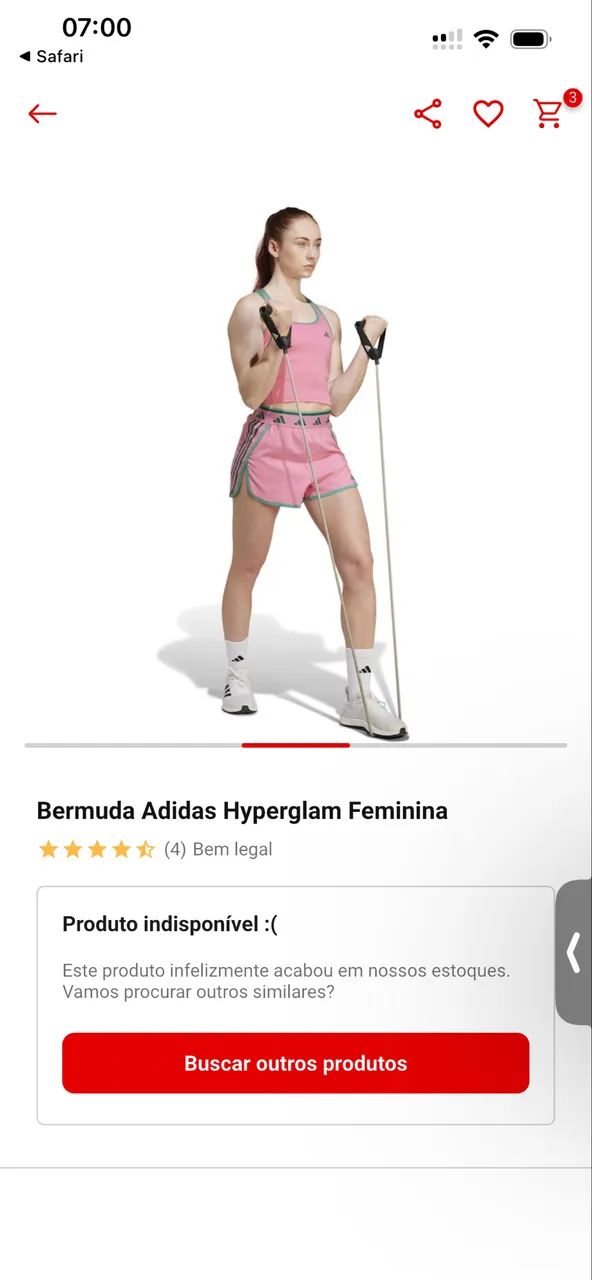 Short Adidas Feminina Hyperglam