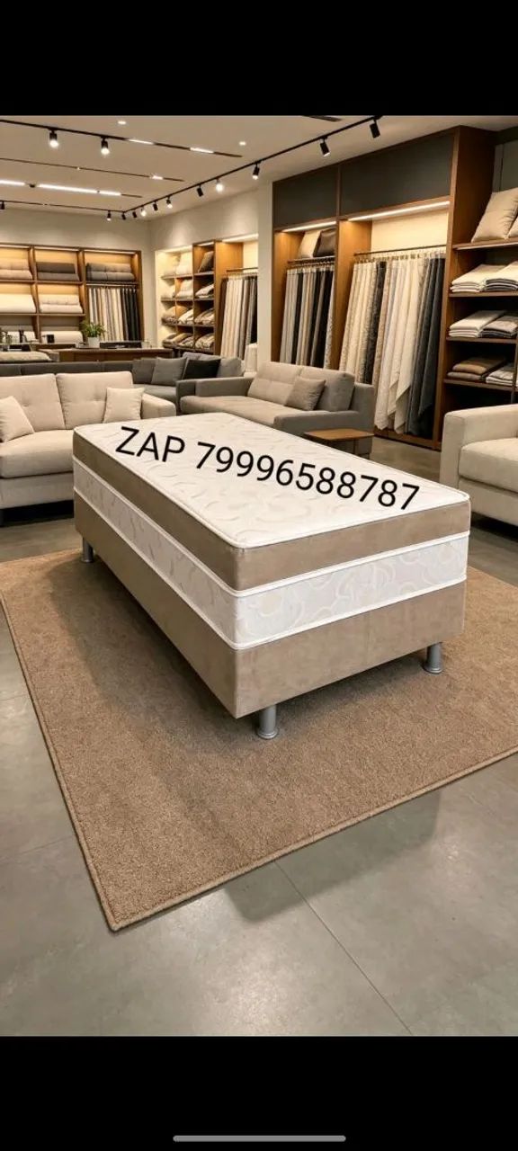 Cama  box solteiro com auxiliar,base Queenn, bipartida casal,, bicama,cama box e colchão  - Foto 5