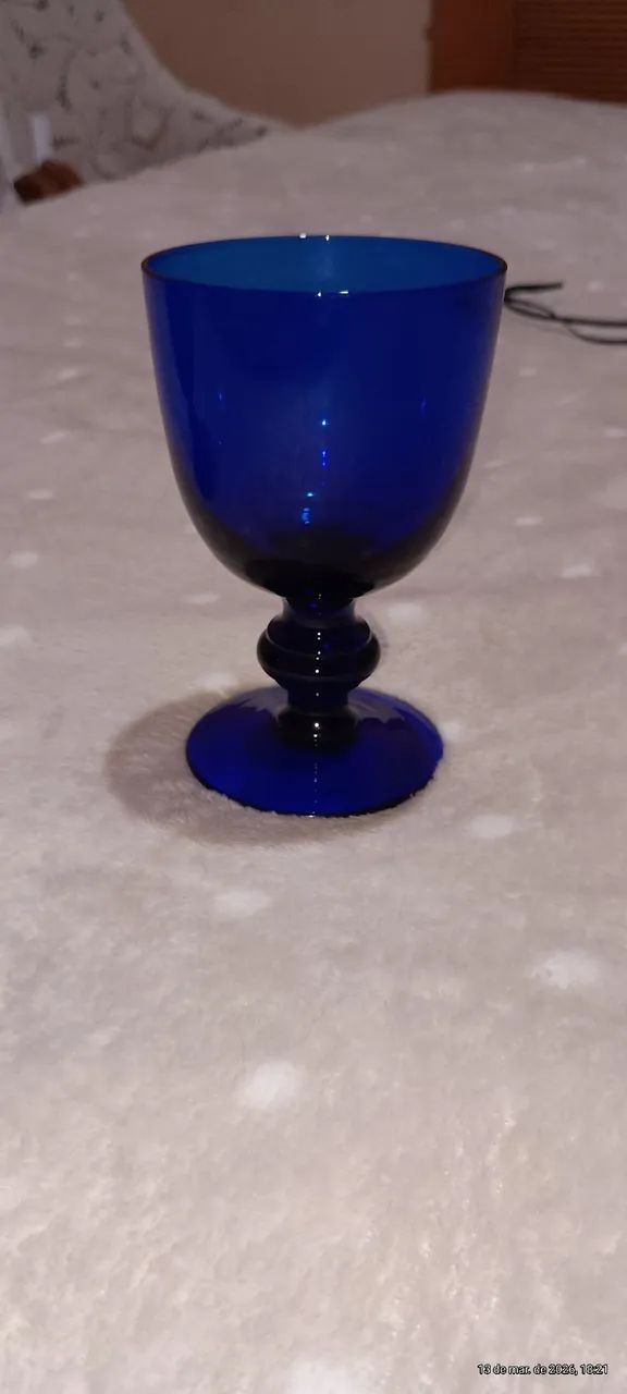 Taça antiga  azul COBALTO 12 cm - Foto 2