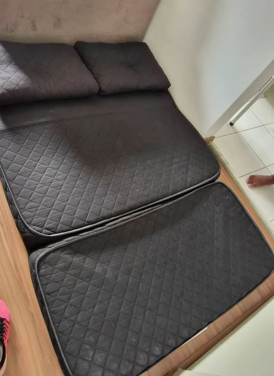 Sofá/Futon 2 lugares + Bomba para enchimento - Foto 3