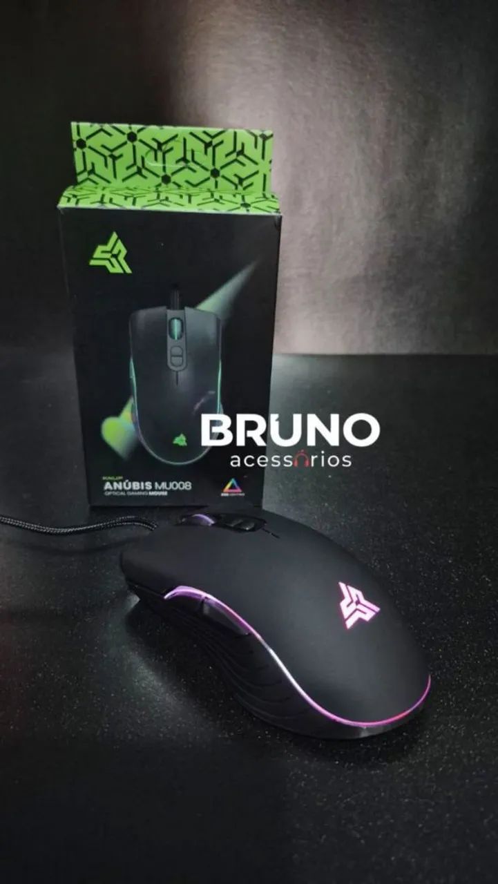Mouse gamer com fio usb iluminação led 4800DPI - Foto 2
