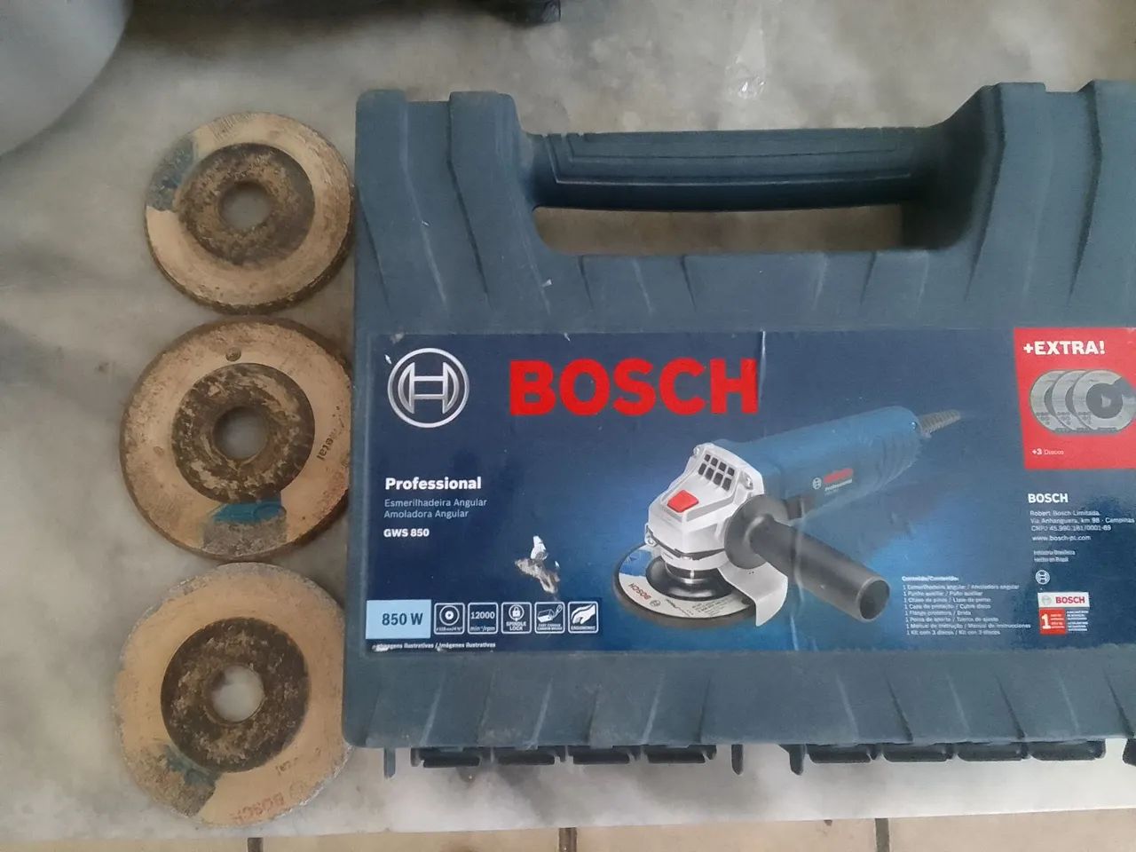 Esmerilhadeira Angular / Amoladora Angular BOSCH GWS 850 PROFESSIONAL - Foto 3