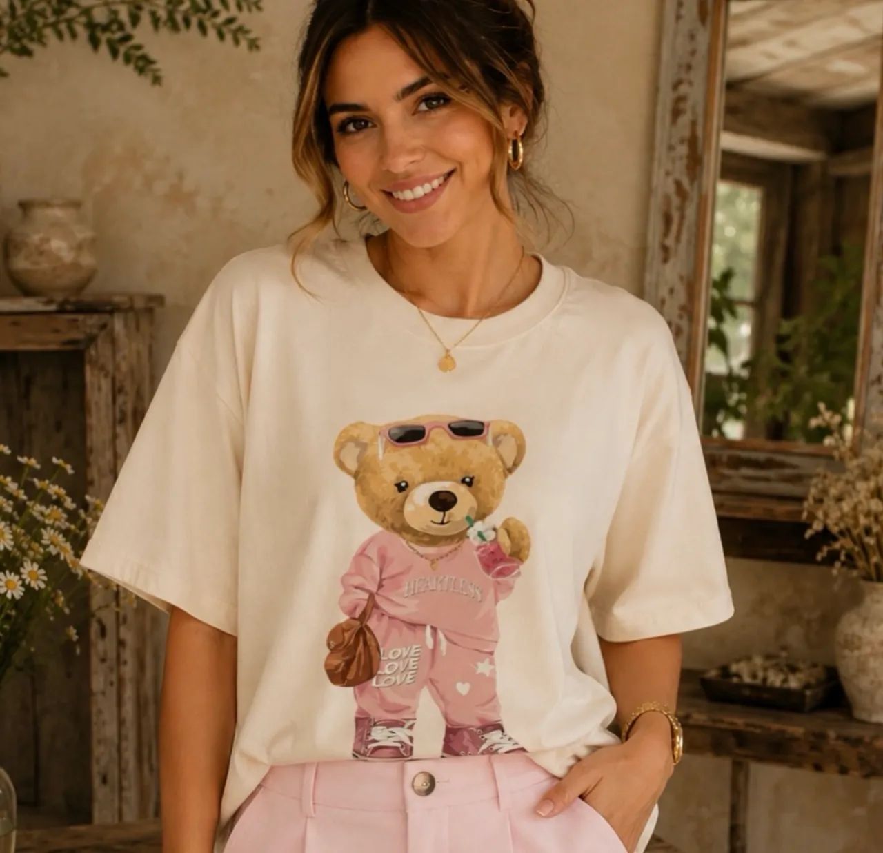 Camisa Over Size ,  com alta qualidade no acabamento e material. 