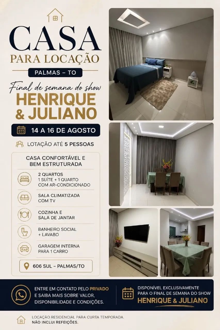 Locação casa show Henrique e Juliano 
