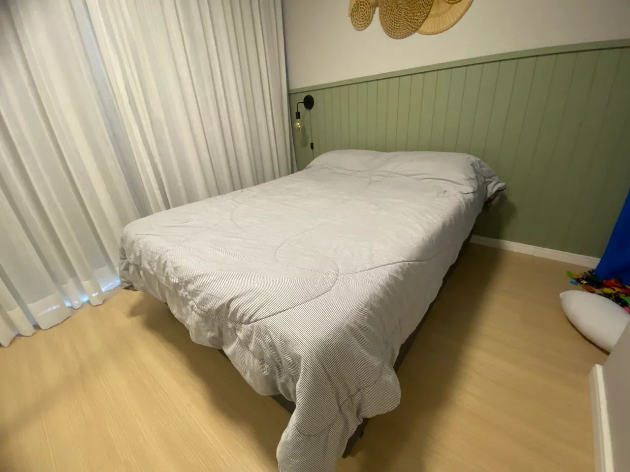 Cama Box Casal Baú Ortobom Corino Cinza