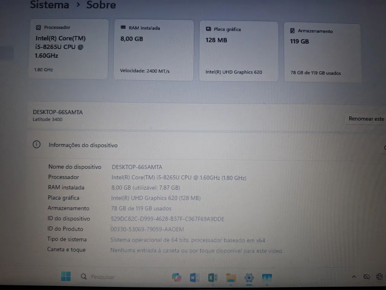 Vendo um notebook.
