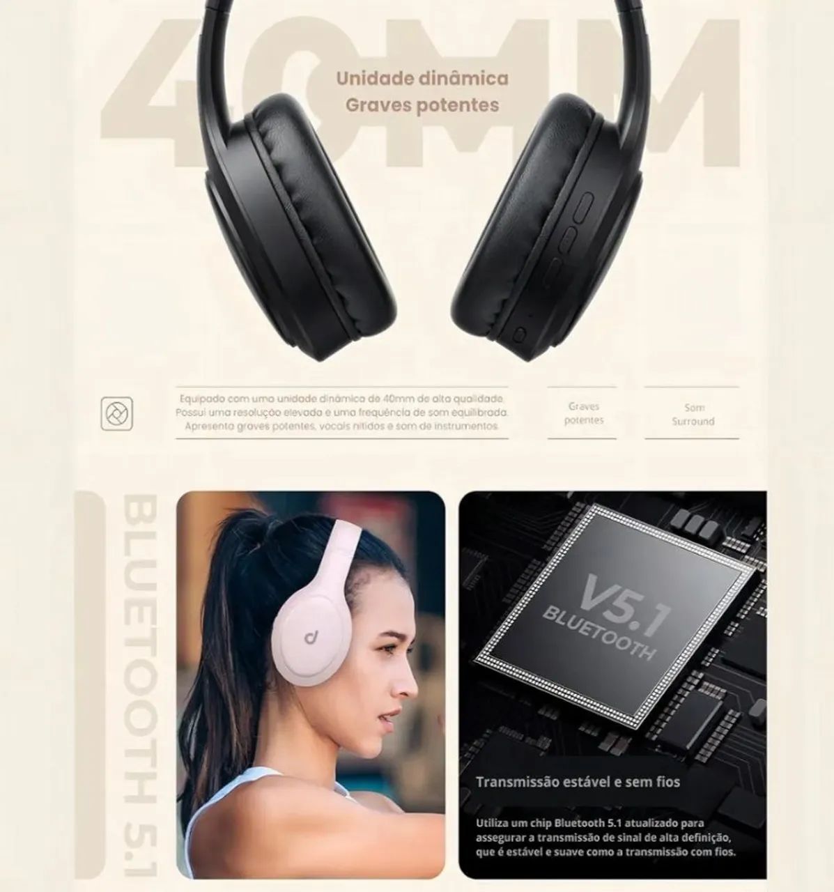 Fone de Ouvido Bluetooth Dapon H02D - Foto 5