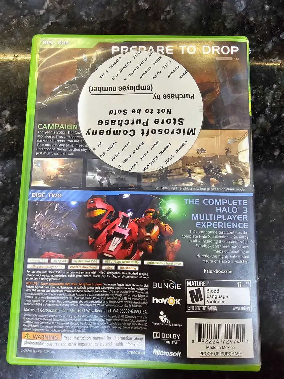 Jogo Halo 3 Odst Original Disco Duplo para Xbox 360 - Jogos de