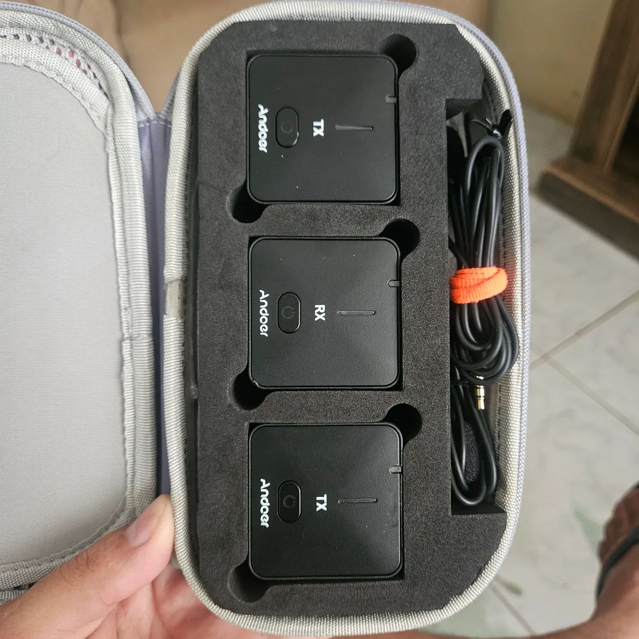Microfone de Lapela sem Fio Andoer429414410942556162