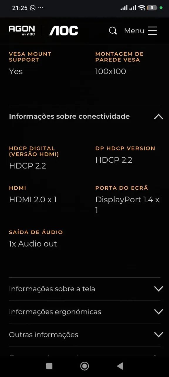 Monitor AOC 23 novo  - Foto 5