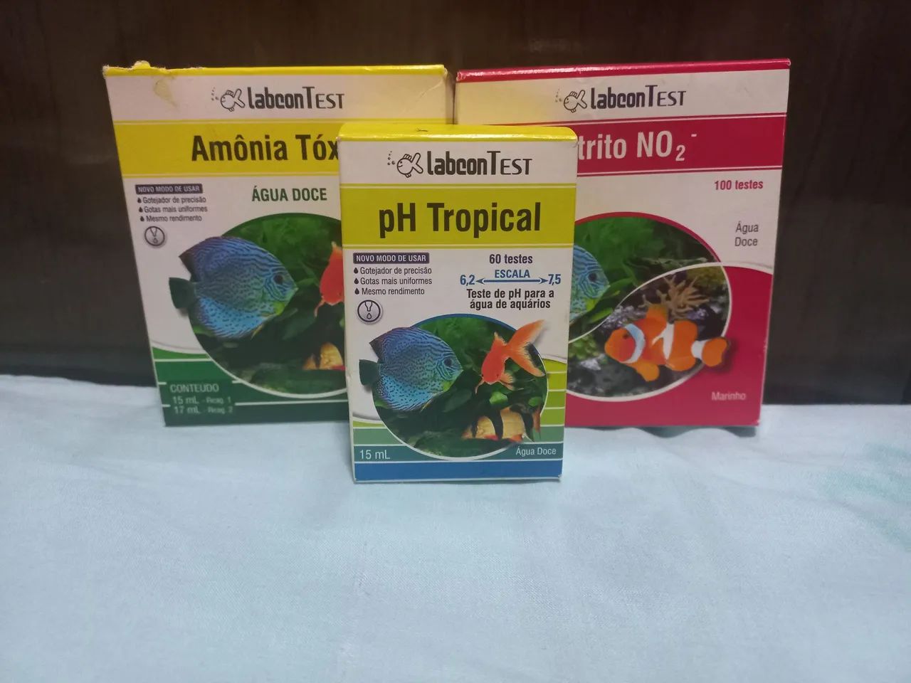 Kit teste de ph, amonia e nitrito da LabconTest