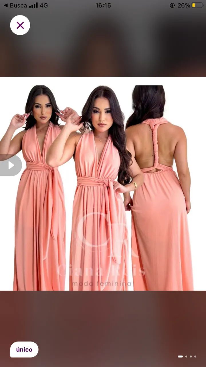 Lindo vestido longo. 