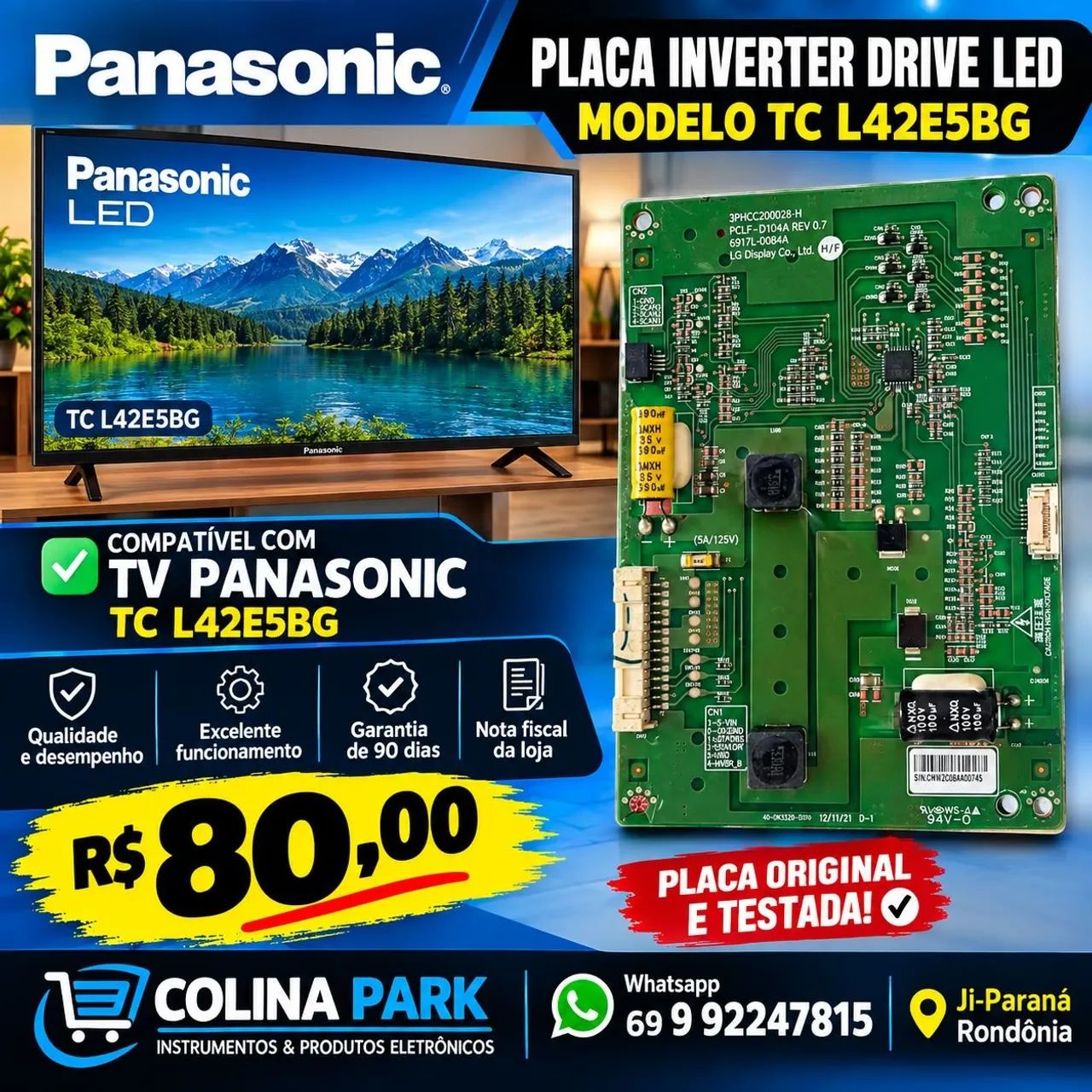 Placa Inverter Panasonic TC L42E5BG