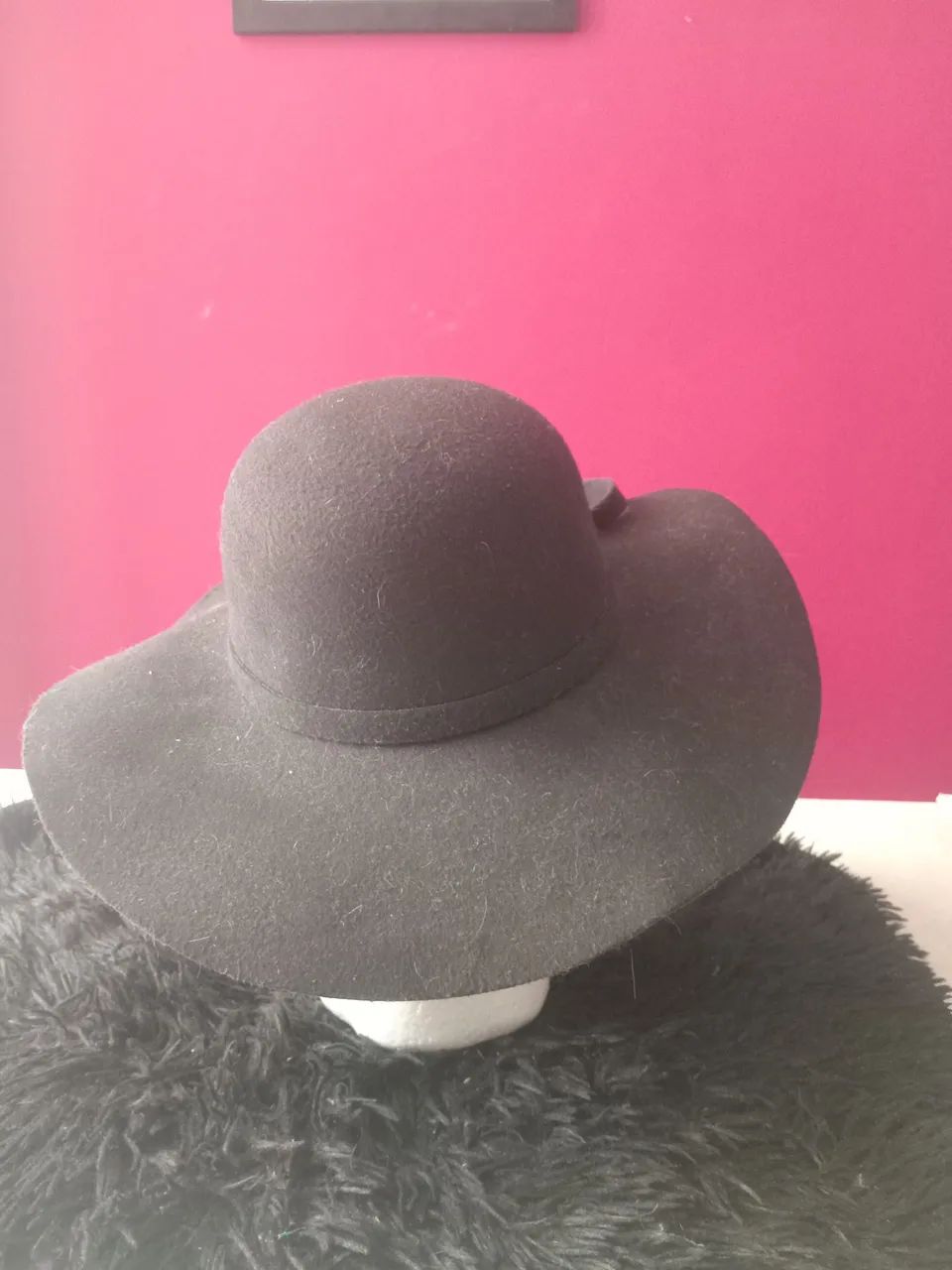 Chapéu floppy de feltro preto - Foto 4