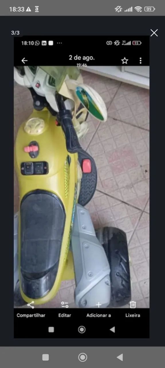 Moto elétrica infantil 12 V - Foto 2