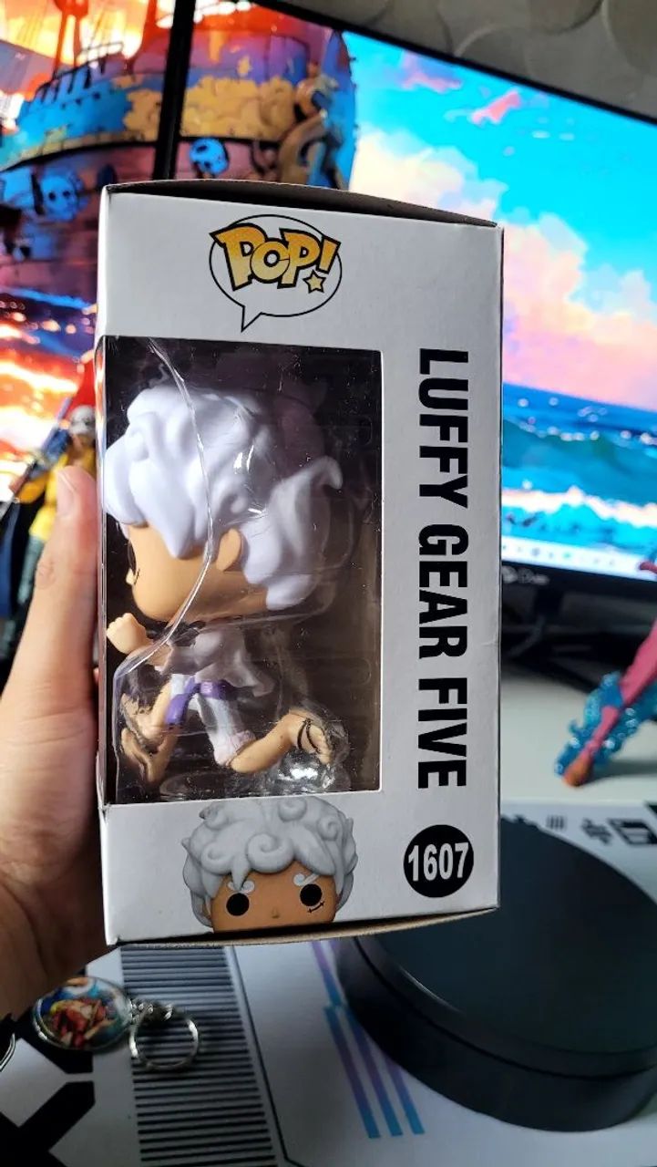 Boneco Luffy Gear 5 One Piece Estilo Pop Novo + Brinde - Foto 5