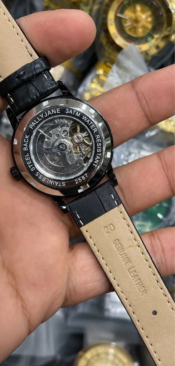 relógio masculino premium pulseira de couro - Foto 2